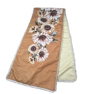 Cynthia Rowley 72" Sunflower Table Runner Made in India
